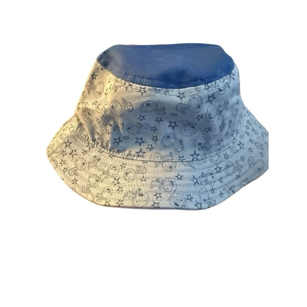 Snoopy Bucket Hat Michigan’s Adventure Cedar Fair Peanuts Toddler Blue Hat New
